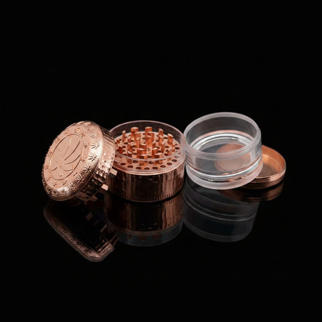 GRINDER | Leaf Designs 55mm 4 Part Heavy Metal Grinder - SmokeMEGA