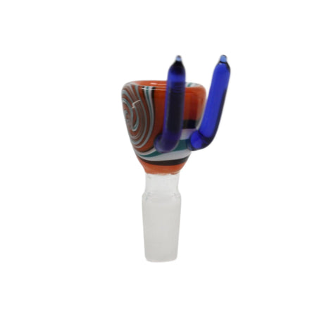 Glass Bowl with Double Horn Design, Durable and Heat-Resistant Glass