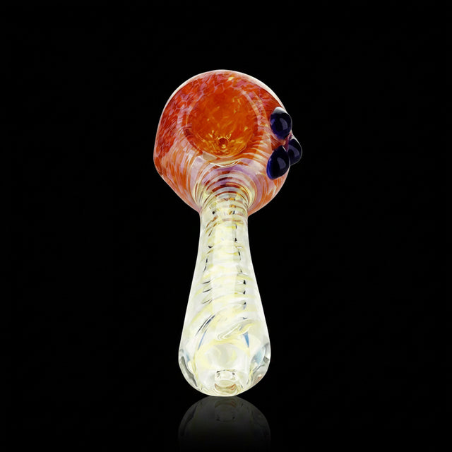 Glass Hand Pipe - 5 Inch Spiral Boro Pipe - SmokeMEGA
