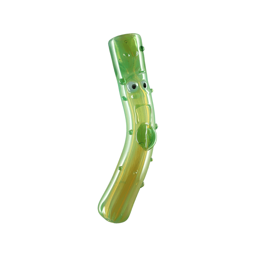 Glass Hand Pipe | Pickle Bent Art Handmade 4.5"