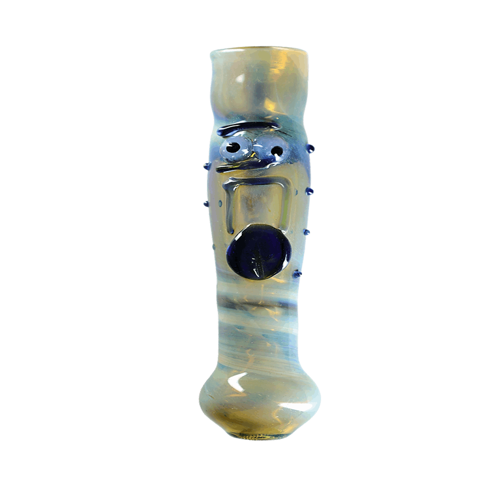 Glass Hand Pipe | R N M Face Handmade 4"