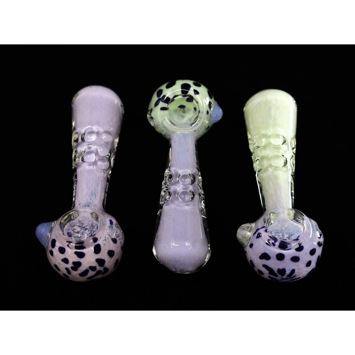 Colorful glass hand pipes with artistic designs and durable construction for an enhanced smoking experience.