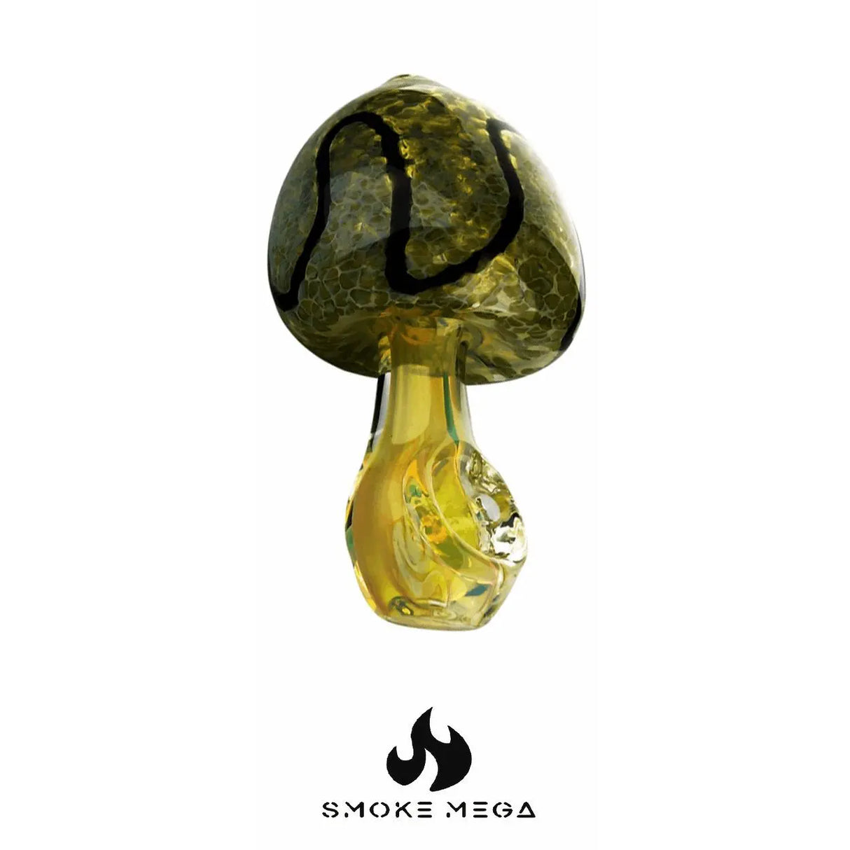 Glass Hand Pipes | Golden Mushroom 5"