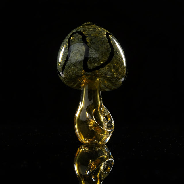 Glass Hand Pipes | Golden Mushroom 5"