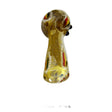 Golden Rasta Boro 5" glass hand pipe with vibrant yellow, red, and green design.