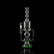 Glass Water Bong | Shower Head Recycle 18 inch Five Button - SmokeMEGA