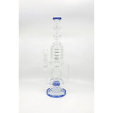 Glass Water Bong | Shower Head Recycle 18 inch Five Button