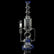 Glass Water Bong | Shower Head Recycle 18 inch Five Button - SmokeMEGA