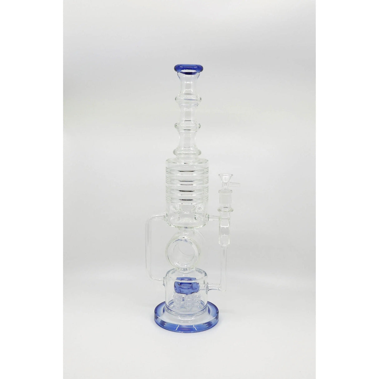 Glass Water Bong | Shower Head Recycle 18 inch Five Button