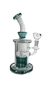 Glass Water Pipe | Bent Neck Tree Perc Color Trim Separate Chamber