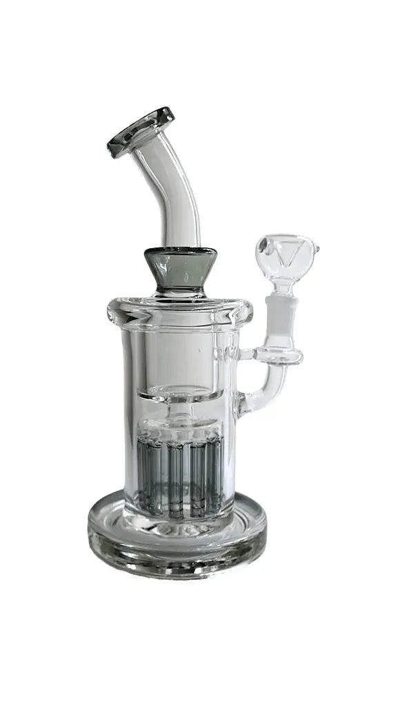 Glass Water Pipe | Bent Neck Tree Perc Color Trim Separate Chamber