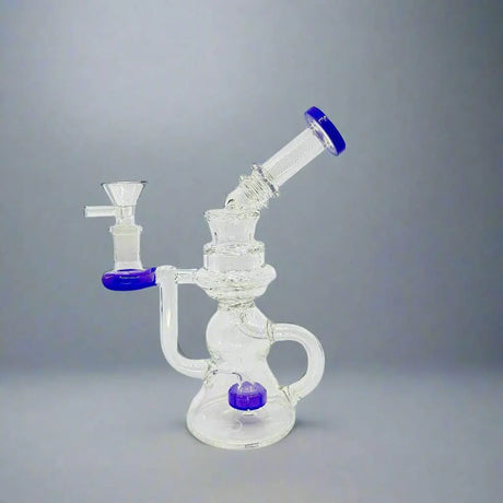 Glass art Dab Rig- Side carve style - SmokeMEGA