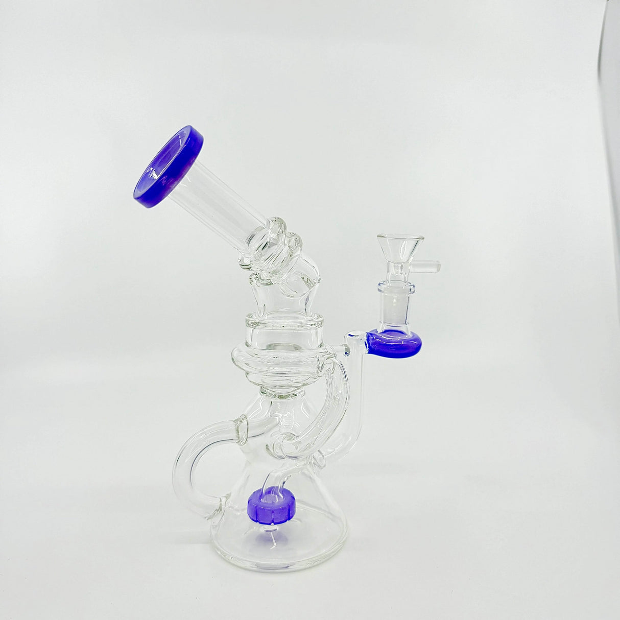 Glass art Dab Rig- Side carve style - SmokeMEGA