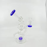 Glass art Dab Rig- Side carve style - SmokeMEGA