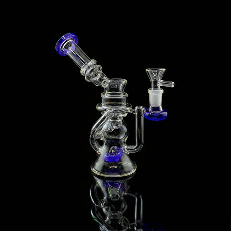 Glass art Dab Rig- Side carve style - SmokeMEGA