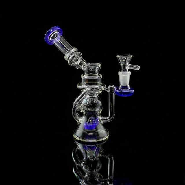 Glass art Dab Rig- Side carve style - SmokeMEGA
