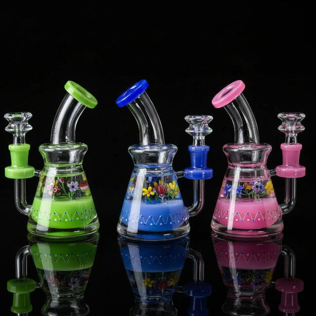 Glycerin inside heavy thick new craft dab rig - SmokeMEGA