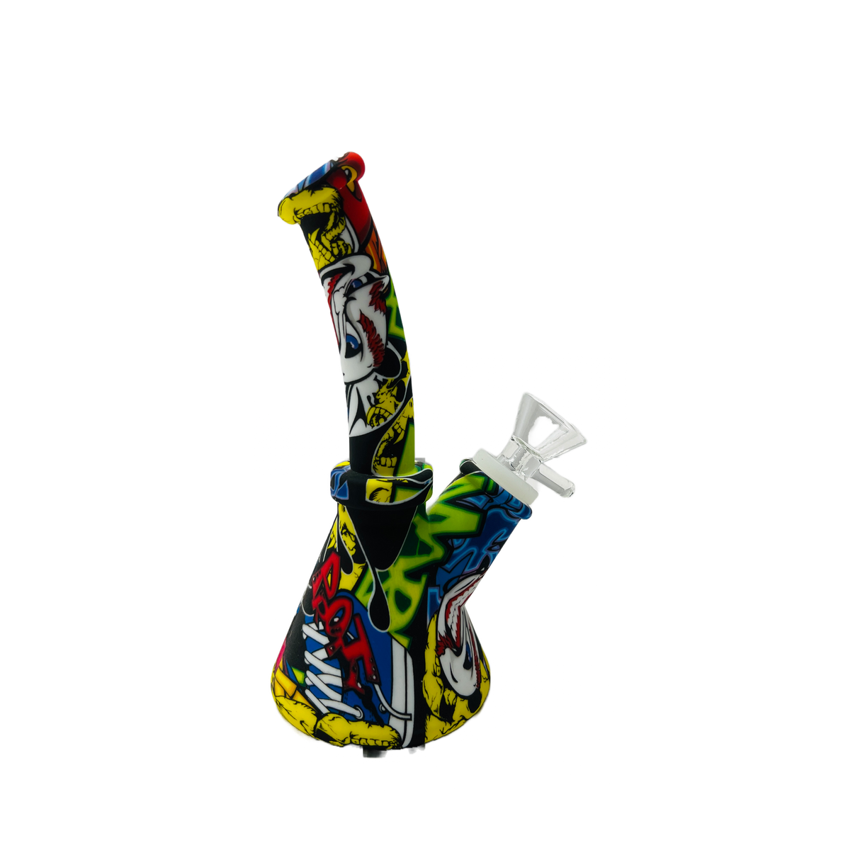 Graffiti Gang Silicone Beaker Bong - SmokeMEGA