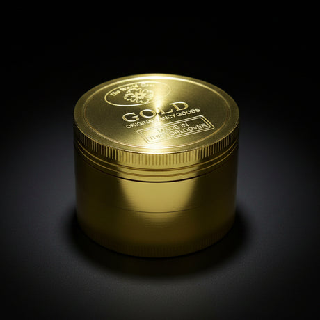 Grinder | 4 Part Gold Metal Color Grinder - SmokeMEGA
