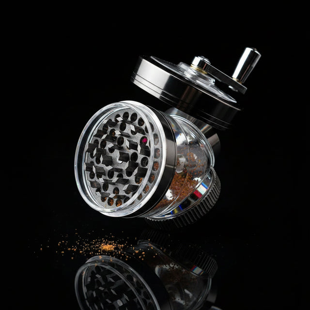 Grinder | Hand Crank 4 Parts Mill Grinder - SmokeMEGA
