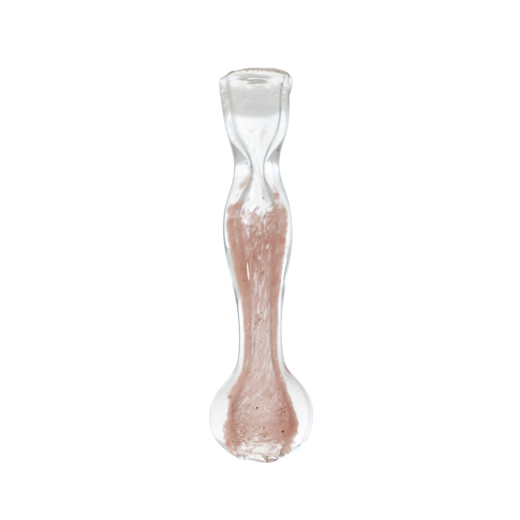 Hand Pipe | 4" Fritted Swirl Flat Mouth Glass