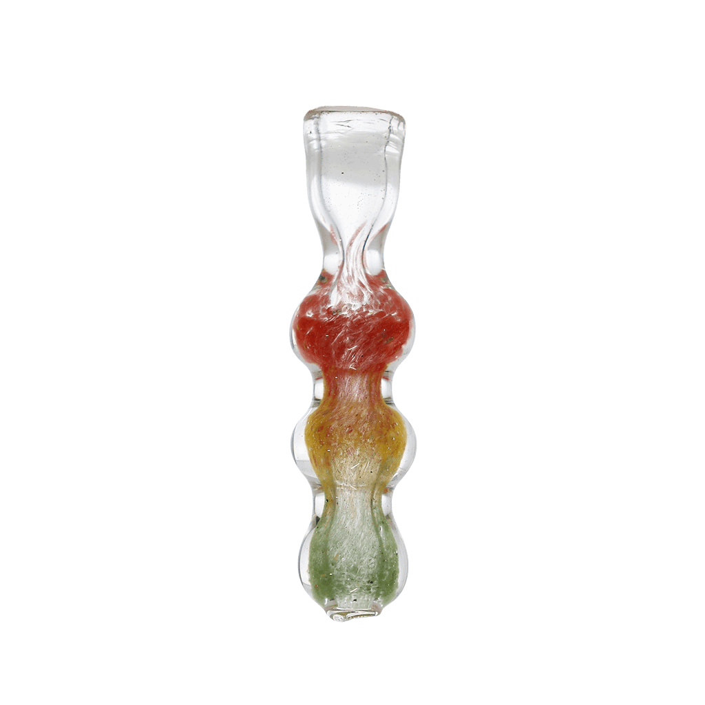 Hand Pipe | 4" Fritted Swirl Flat Mouth Glass Handpipe