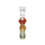 Hand Pipe | 4" Fritted Swirl Flat Mouth Glass Handpipe