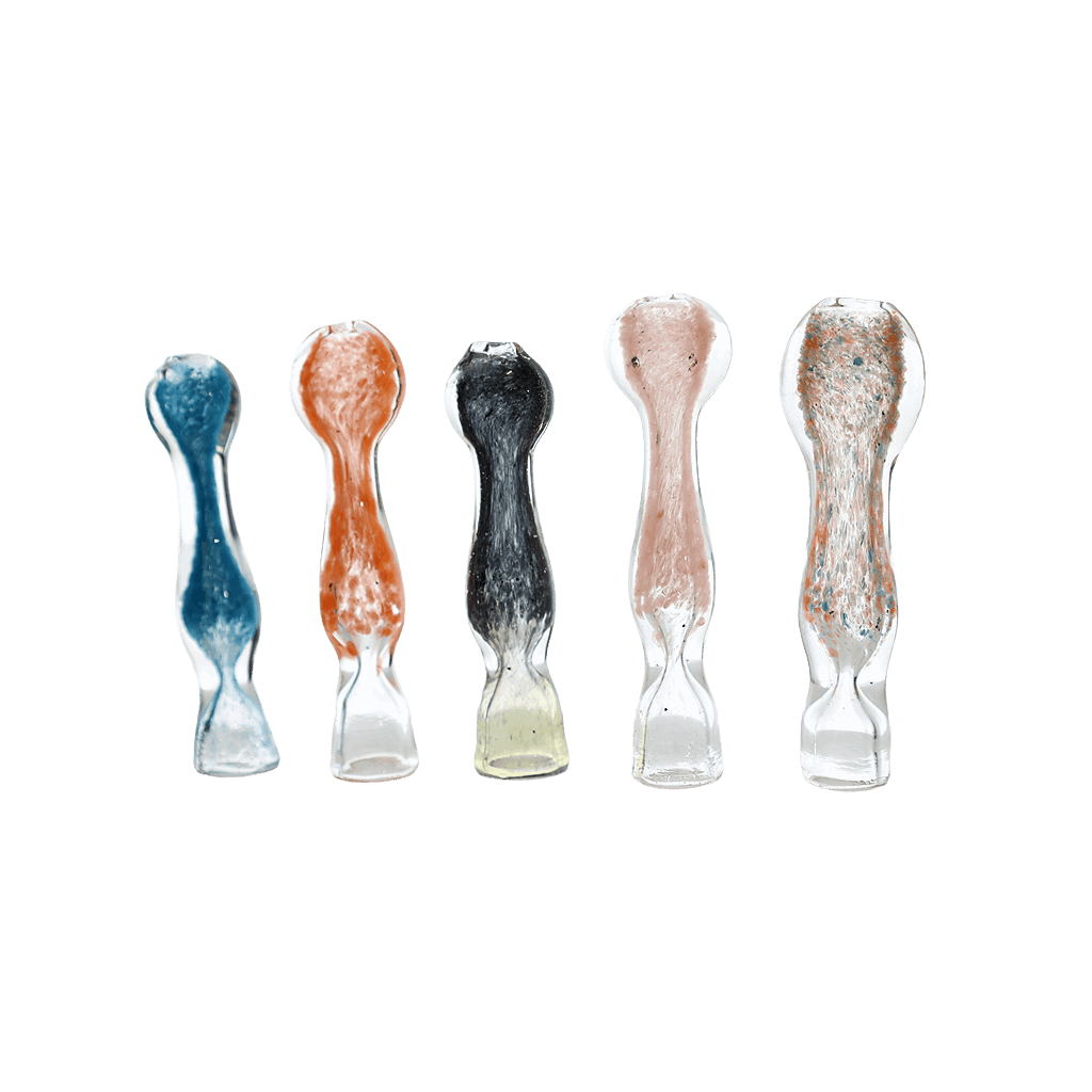 Hand Pipe | 4" Fritted Swirl Flat Mouth Glass Handpipe