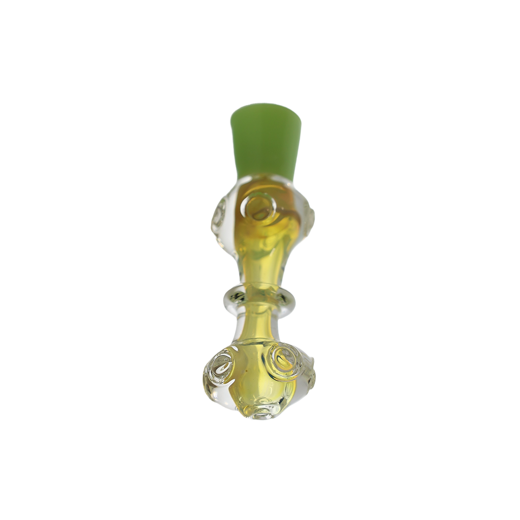 4" Glass Colored Head Ring Handmade Pipe