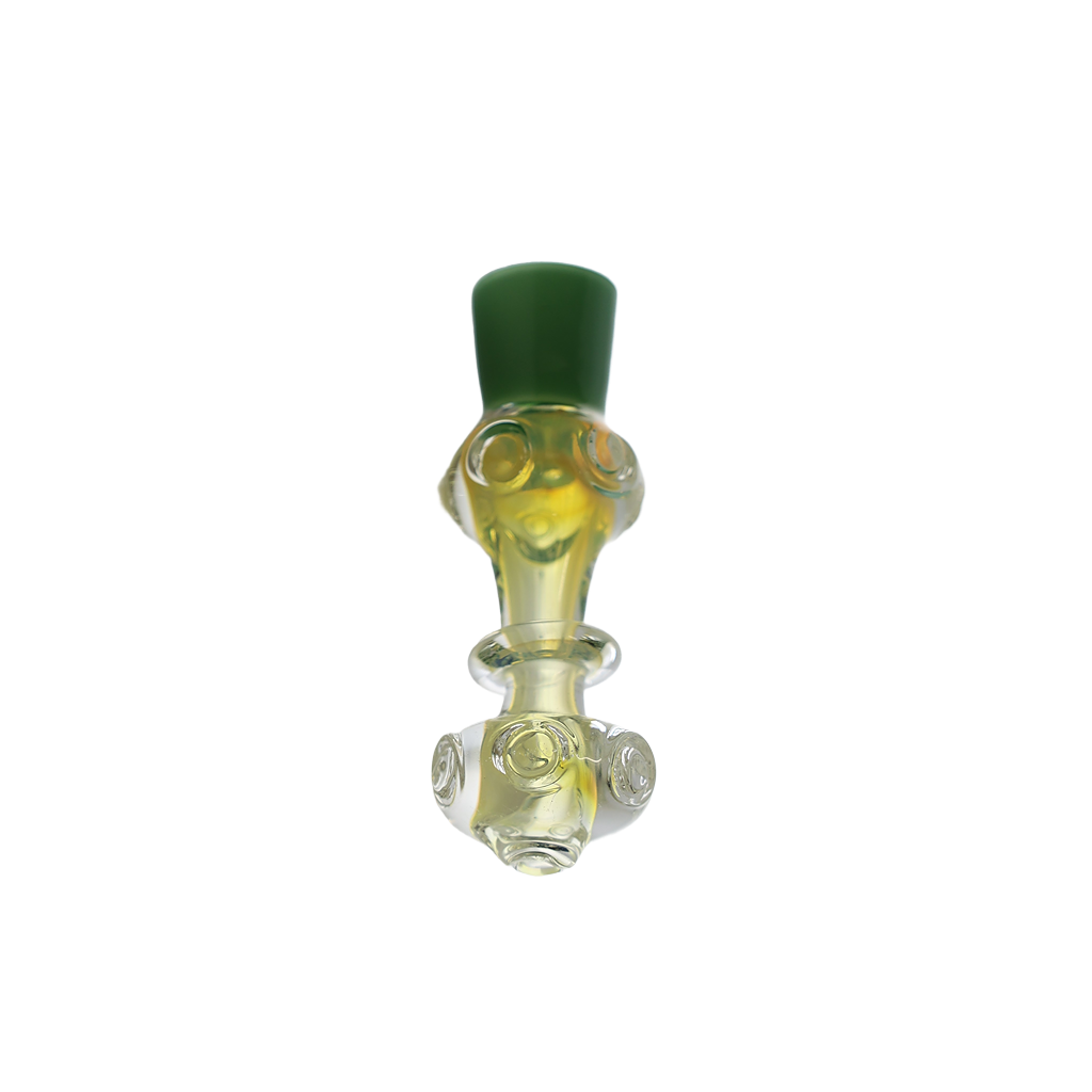 Glass Colored Head Ring Handmade Pipe