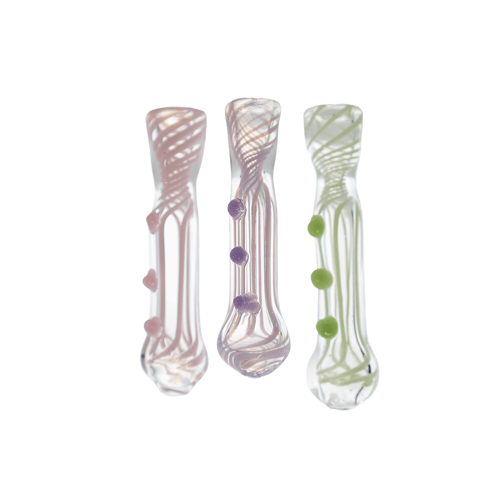 Hand Pipe | 4.5 "Glass Three Dot Colored Twisted Handmade Pipe