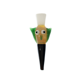 Hand Pipe | Glass Owl With Ears Colored Handmade Pipe