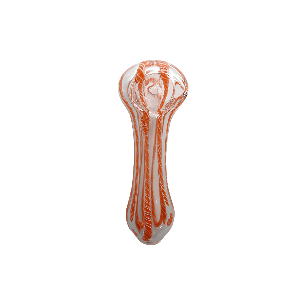 Hand Pipe | Glass Spoon Candy Cane Color Swirl Hand Pipe