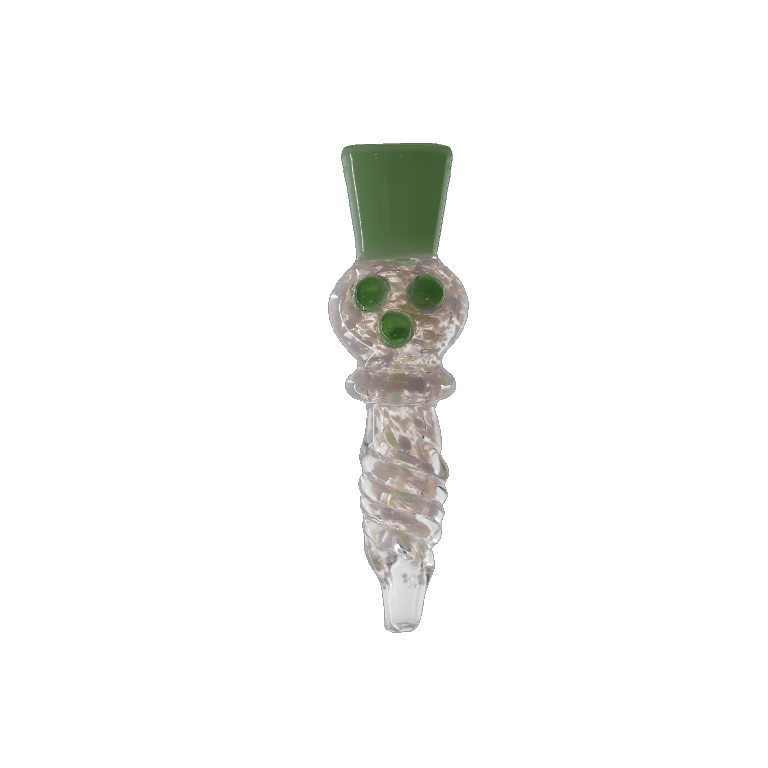 Hand Pipe | 5" Three Dot Glass Colored Ring Handmade Pipe