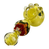 Hand Pipe - Rasta Power Golden Glass  5"