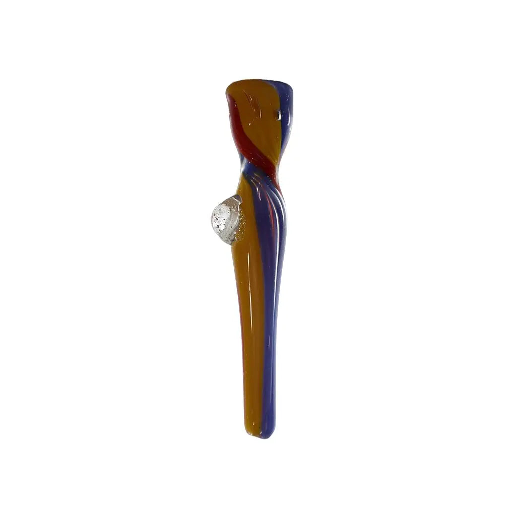 Hand Pipe | 4.5 "Glass Full Colored One Hitters Twisted Handmade Pipe