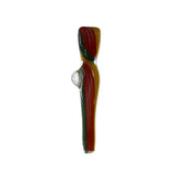 Hand Pipe | 4.5 "Glass Full Colored One Hitters Twisted Handmade Pipe
