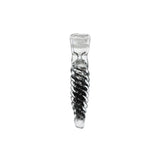 4.5" glass hand pipe with colored insert and twisted handmade design.