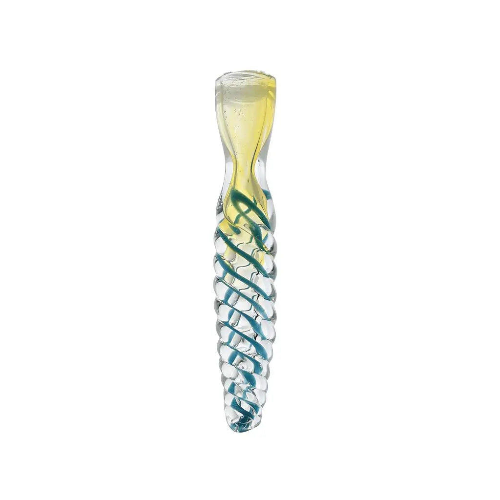 Hand Pipe | 4.5" Glass  Colored Insert Twisted Handmade Pipe