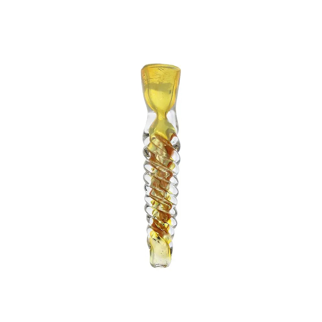 Hand Pipe | 4.5" Glass  Colored Insert Twisted Handmade Pipe
