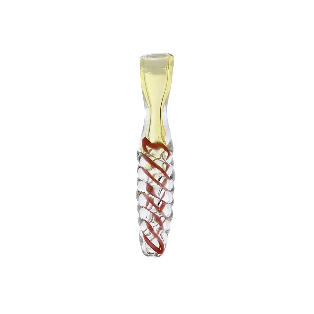 Hand Pipe | 4.5" Glass  Colored Insert Twisted Handmade Pipe