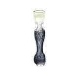 Hand Pipe | 4" Fritted Swirl Flat Mouth Glass Hand Pipe