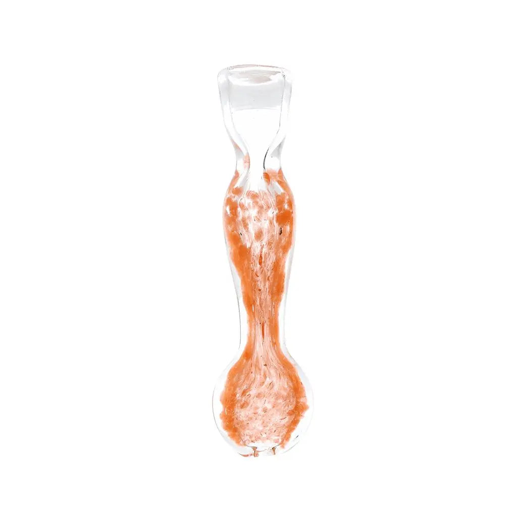 Hand Pipe | 4" Fritted Swirl Flat Mouth Glass Hand Pipe