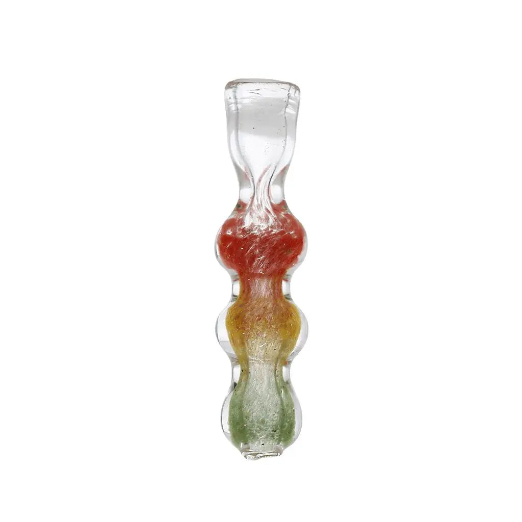 Hand Pipe | 4" Fritted Swirl Flat Mouth Glass Hand Pipe