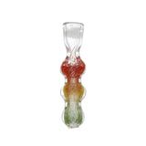 Hand Pipe | 4" Fritted Swirl Flat Mouth Glass Hand Pipe