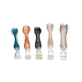 Hand Pipe | 4" Fritted Swirl Flat Mouth Glass Hand Pipe