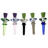 5-inch glass dot mixed-color handmade hand pipe, featuring unique designs and durable borosilicate glass construction.