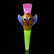 Hand Pipe | 5 "Glass Owl With Ears Colored Handmade Pipe