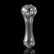 5" glass spoon hand pipe with candy cane color swirl design