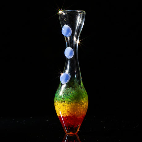 Hand Pipe | 5 "Glass Three Dot Colored Insert Handmade Pipe